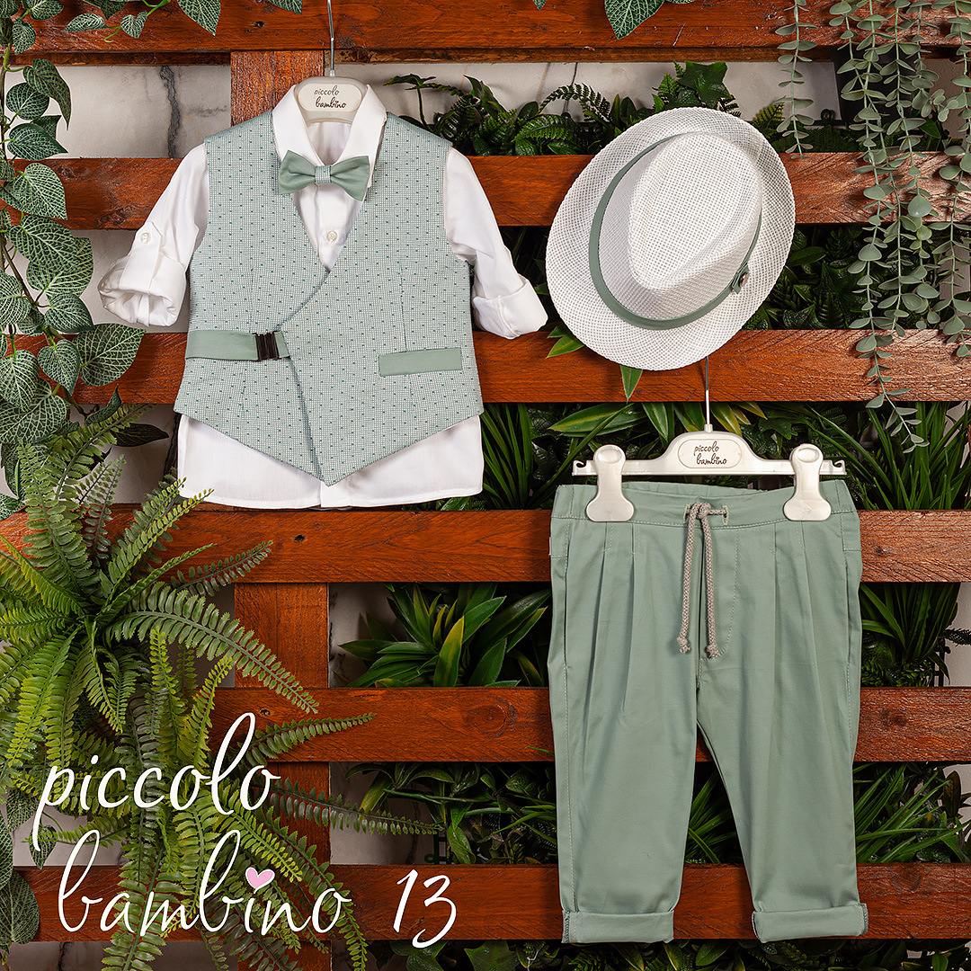 Βαπτιστικό Σετ "Piccolo Bambino 13"βεραμάν με μέντα – Κομψότητα 952 Βαπτιστικό Σετ "Piccolo Bambino 13"βεραμάν με μέντα – Κομψότητα 952 - Image 1