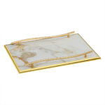 Μαρμάρινος Δίσκος Γάμου με Χρυσές Λεπτομέρειες nova ΚΔ2031