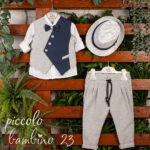 Βαπτιστικό Σετ "Piccolo Bambino 23" – Μοντέρνος Σχεδιασμός με Κομψές Λεπτομέρειες μπλε-γκρι 961