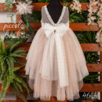 Αριστοκρατικό Βαπτιστικό 46 Φόρεμα σε Σαμπανιζέ Απόχρωση με Δαντέλα και Πέρλες913 - Image 2