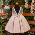 Αριστοκρατικό Βαπτιστικό Φόρεμα 53 με Σατέν Φιόγκο και Κεντημένες Λεπτομέρειες920 - Image 3