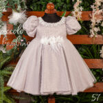 Κλασικό Βαπτιστικό Φόρεμα 57 με Φουσκωτά Μανίκια και Αέρινη Φούστα921