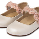 Βαπτιστικό παπούτσι Babywalker για κορίτσι BS3523 ιβουάρ ροζ