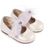 Βαπτιστικό παπούτσι Babywalker για κορίτσι BS3562 ιβουάρ-ροζ