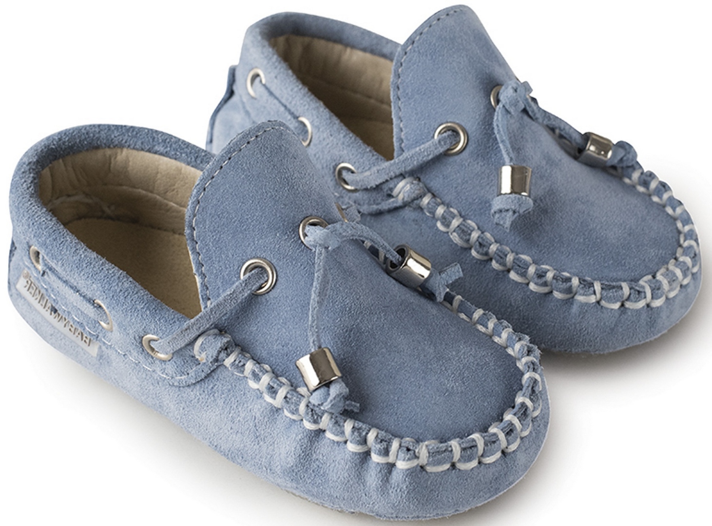 BW4139-LIGHT-BLUE1-BABYWALKER Βαπτιστικό παπούτσι Babywalker για αγόρι BW4139 σιελ - Image 1