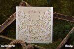 🌿 "Laser Cut Προσκλητήριο με Ανάγλυφα Λουλούδια" 🌿 kal INV/189/80783