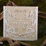 🌿 "Laser Cut Προσκλητήριο με Ανάγλυφα Λουλούδια" 🌿 kal INV/189/80783