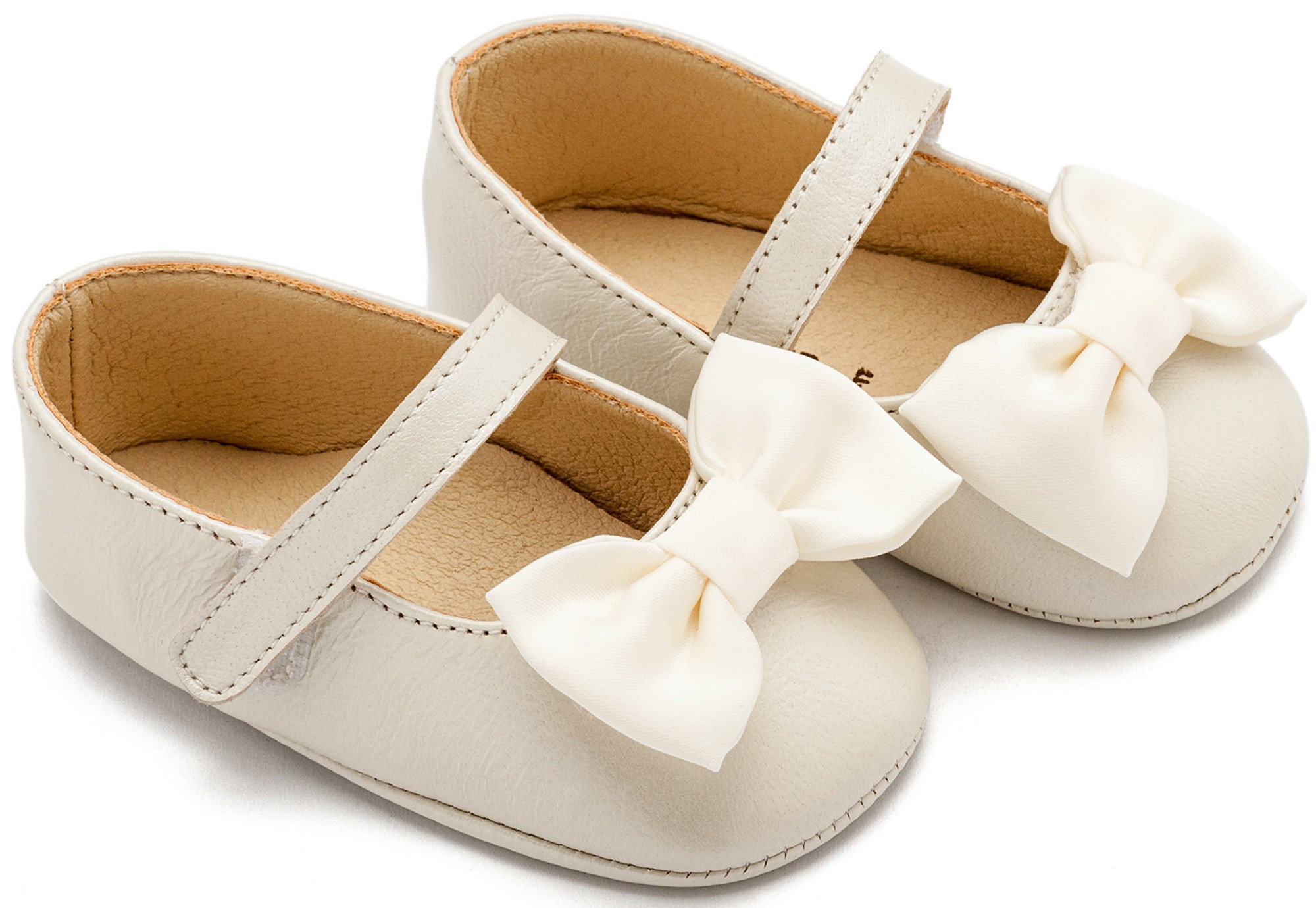MI1646-IVORY1-BABYWALKER Βαπτιστικό παπούτσι για κορίτσι Babywalker Mi.1646 ιβουάρ - Image 1