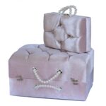 "Σετ Γάμου – Κουτί & Τσαντάκι από Απαλό Βελούδο με Πέρλες" kal SBB/744901