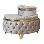 "Σετ Βάπτισης για Κορίτσι – Καπιτονέ Κουτί & Τσαντάκι σε Σχήμα Καρδιάς"  kal SOF10/869502