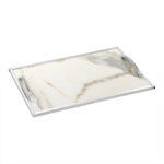 Εκλεπτυσμένος Μαρμάρινος Δίσκος Γάμου με Ασημένιες Λαβές novaΚΔ2004