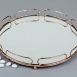 Στρογγυλός Ροζ Χρυσός Δίσκος με Καθρέφτη – Κομψότητα και Μοντέρνος Σχεδιασμός nova ΚΔ014