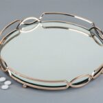 Δίσκος Γάμου με Καθρέφτη και Ροζ Χρυσές Λεπτομέρειες – Διαχρονική Φινέτσα novaΚΔ023