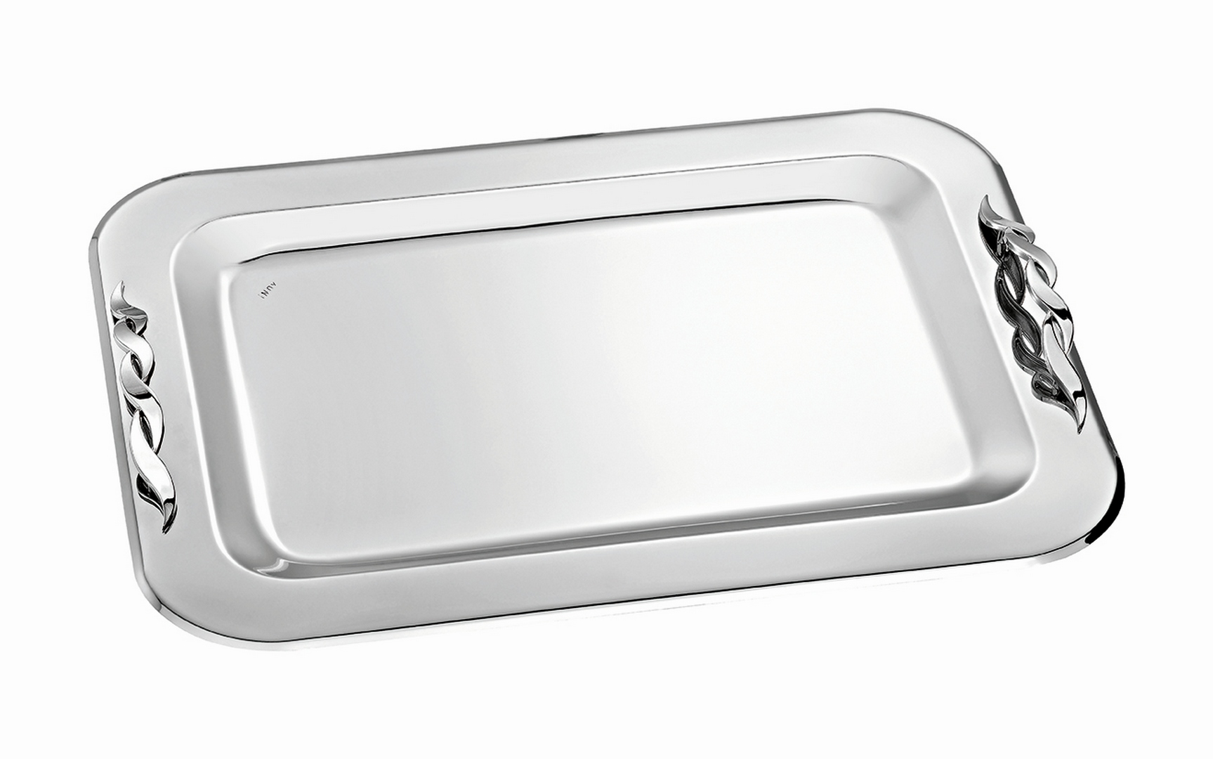 ΚΔ2101 Επιβλητικός Ασημένιος Δίσκος με Ανάγλυφες ΛαβέςΚΔ2101nova - Image 1