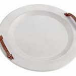 Παραδοσιακή Φινέτσα – Στρογγυλός Δίσκος Γάμου με Χάλκινες Ανάγλυφες Λαβές novaΚΔ2108