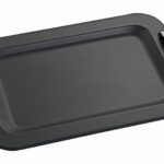 Ορθογώνιος Δίσκος Γάμου σε Μαύρο Ματ με Ασημί Λαβές