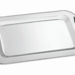 Ορθογώνιος Δίσκος Γάμου σε Ασημί με Ανάγλυφες Λαβές ΚόμποΚΔ2135nova