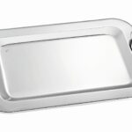 Ορθογώνιος Δίσκος Γάμου σε Ασημί με Λαβές Άπειρου ΚΔ2140νοβα