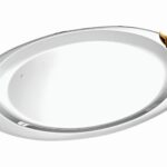 Οβάλ Δίσκος Γάμου με Χρυσές Διακοσμητικές ΛαβέςΚΔ2146nova