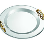 Δίσκος Γάμου με Χρυσές Ανάγλυφες Λαβές – Κομψότητα και Λαμπρότητα novaΚΔ2175