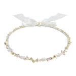 Ρομαντικά Επάργυρα Στέφανα Γάμου με Λουλουδένιες Λεπτομέρειες novaΚΣ162