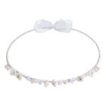 Επάργυρα Στέφανα Γάμου με Λουλούδια και Δαντέλα – Ρομαντική Αρμονία novaΚΣ