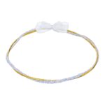 "Επάργυρα Στέφανα Γάμου με Κρυστάλλινες Λεπτομέρειες & Ρομαντικό Φιόγκο novaΚΣ301"