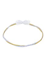 "Επάργυρα Στέφανα Γάμου με Κρυστάλλινες Λεπτομέρειες & Ρομαντικό Φιόγκο novaΚΣ301"