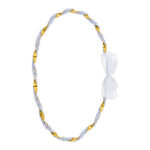 Επάργυρα Στέφανα Γάμου με Χρυσές Πινελιές και Λαμπερό Κρύσταλλο novaΚΣ305