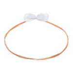 Επάργυρα Στέφανα Γάμου με Ροζ Χρυσές Λεπτομέρειες και Λευκή Οργάντζα novaΚΣ309