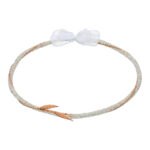 Επάργυρα Στέφανα Γάμου με Ροζ Χρυσές Λεπτομέρειες  novaKΣ323