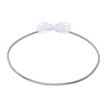 Επάργυρα Στέφανα Γάμου με Πολυσύρματη Λάμψη & Λευκό Φιόγκο novaΚΣ328