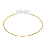 Επάργυρα Στέφανα Γάμου με Χρυσές Λεπτομέρειες και Ρομαντικό Φιόγκο novaKS341