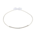 Ασημένια Στέφανα Γάμου με Διακριτική Διακόσμηση από Στρας novaΚΣ351