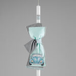 Λαμπάδα Βάπτισης «Ρετρό Αυτοκίνητο» με Υφασμάτινο Φιόγκο ΛΒ233