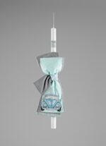 Λαμπάδα Βάπτισης «Ρετρό Αυτοκίνητο» με Υφασμάτινο Φιόγκο ΛΒ233