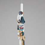 Λαμπάδα Βάπτισης «Μικρός Ναυτικός» με Θαλασσινά Στοιχεία  Μεγάλη Περιγραφή ΛΒ234