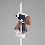 Τίτλος: Λαμπάδα Βάπτισης με Υφασμάτινο Διακοσμητικό Δέσιμο ΛΒ243