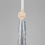 Λαμπάδα Βάπτισης με Ξύλινο Λαγό και Υφασμάτινες Κορδέλες ΛΒ249 Β