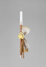 Λαμπάδα Βάπτισης με Φυσικά Στοιχεία και Μονστέρα ΛΒ289