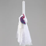 Λαμπάδα Βάπτισης με Εντυπωσιακό Παγώνι και Δαντέλα ΛΒ290