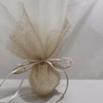 Μπομπονιέρα γάμου elegant με διπλό τούλι οργάτζα και επίπλεον τούλι - Image 2