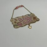 "Baby Girl: Κρεμαστό Μεταλλικό Γεννητούρι με Χάντρες" - Image 3