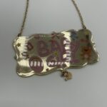 "Baby Girl: Κρεμαστό Μεταλλικό Γεννητούρι με Χάντρες" - Image 4