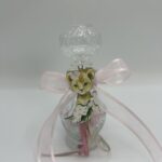 Μπομπονιέρα βάπτισης λιονταράκι σε γυάλινο μπουκαλάκι