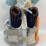 Τούρτα-Πάνα (Diaper Cake) για Αγοράκι με Αρκουδάκι & Χρήσιμα Αξεσουάρ - Image 5