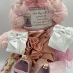 🎀 Ροζ Ονειρεμένη Τούρτο-Πάνα (Diaper Cake) με Αρκουδάκι 🎀 - Image 4