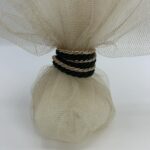 Μπομπονιέρα γάμου με τούλι και glitter λεπτομέρειες δεμένο με roze gold σκοινί - Image 2