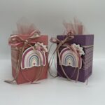 Μπομπονιέρα βάπτισης κουμπαράς ροζ χειροποίητος για κοριτσάκι - Image 3