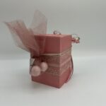 Μπομπονιέρα βάπτισης κουμπαράς ροζ χειροποίητος για κοριτσάκι - Image 4